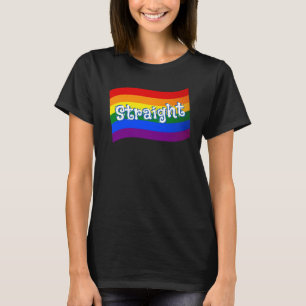Rainbow Flagga Rak PFLAG gay ally LGBT HGBTQ T Shirt