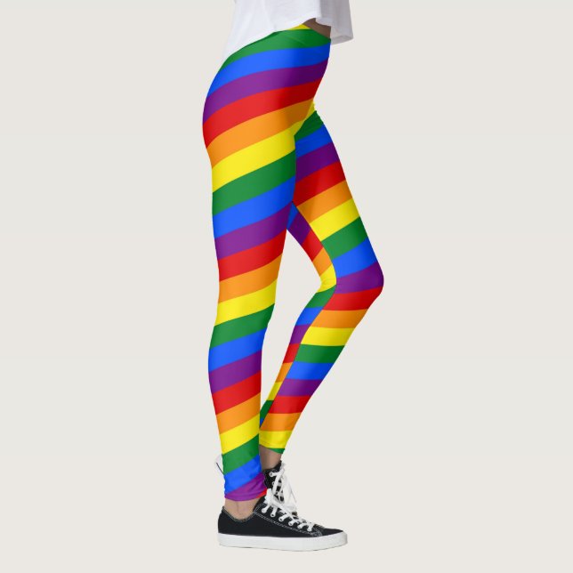 RAINBOW FLAGGA rand + era idéer Leggings (Höger)