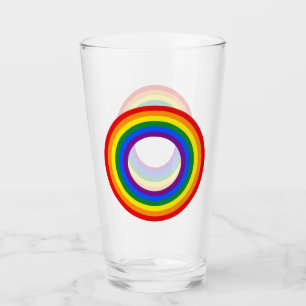 RAINBOW FLAGGA - RAND - HBT färg Ringar Glaskopp