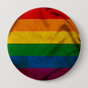 RAINBOW FLAGGA SQUARE CANVAS KNAPP