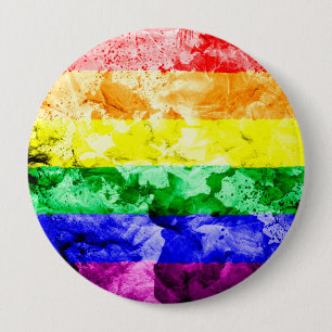 RAINBOW FLAGGA SQUARE WATERCOLOR KNAPP