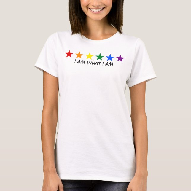 RAINBOW FLAGGA STARS + dina idéer Tee Shirt (Framsida)
