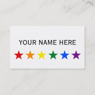 RAINBOW FLAGGA STARS + dina idéer Visitkort