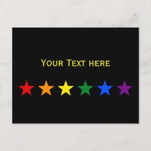 RAINBOW FLAGGA STARS + dina idéer Vykort