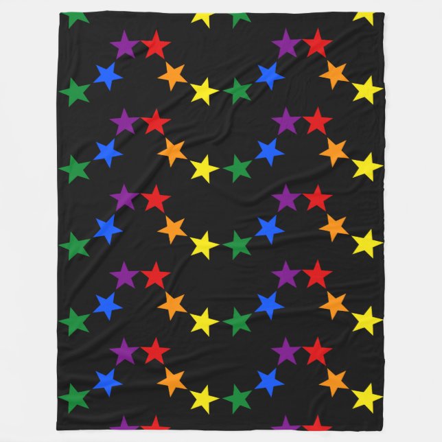 RAINBOW FLAGGA STARS II + dina idéer Fleecefilt (Framsidan)