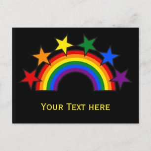 RAINBOW FLAGGA STARS III + dina idéer Vykort