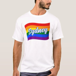 Rainbow Flagga Sydney Australien Gay pride HBT TQ T Shirt