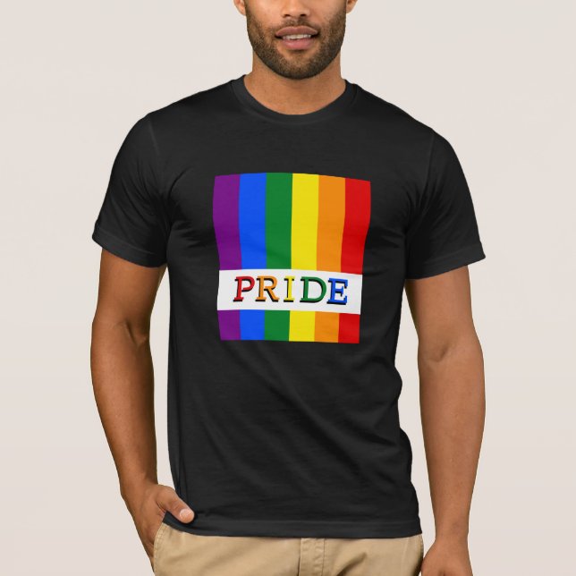 Rainbow Flagga T-Shirt & LGBT, Pridet mode (Framsida)