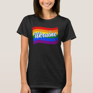 Rainbow Flagga Ukraina Ukrainska Gay pride HBT T Shirt