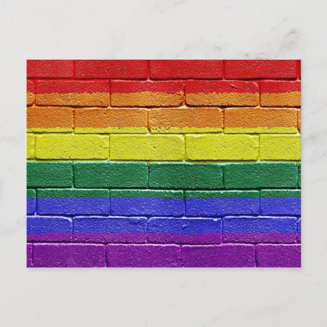 Rainbow flagga vykort (Framsida)