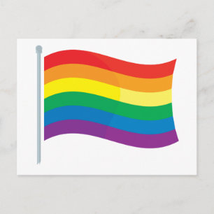 Rainbow Flagga Vykort