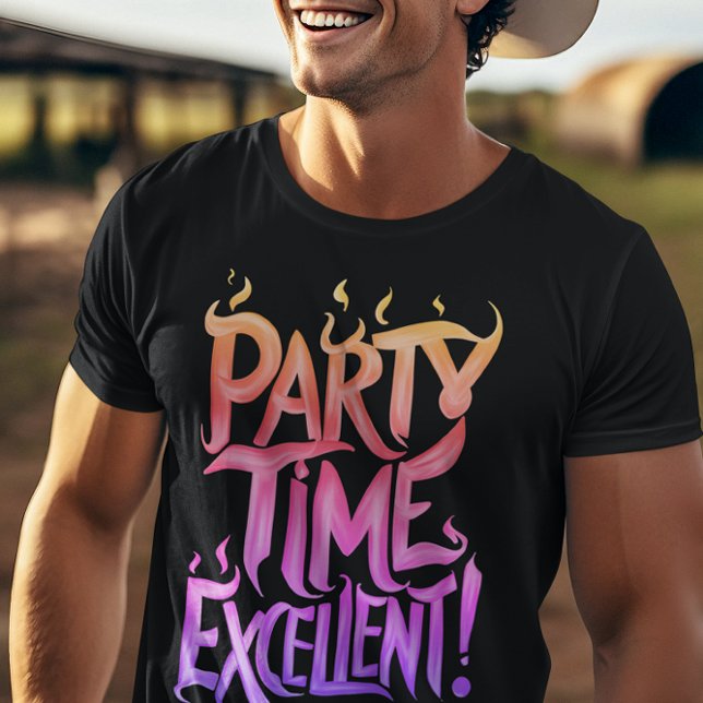 Rainbow Flaming Party Time Excellent T Shirt (Skapare uppladdad)