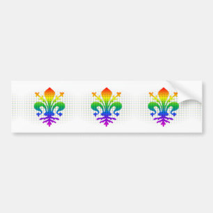Rainbow Fleur-de-lis Bildekal