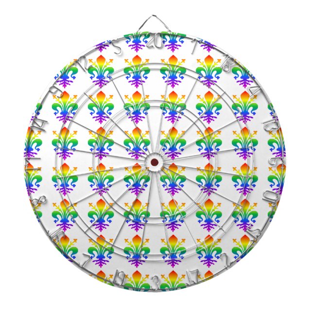 Rainbow Fleur-de-lis Darttavla (Framsidan)