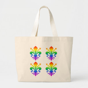 Rainbow Fleur-de-lis Jumbo Tygkasse