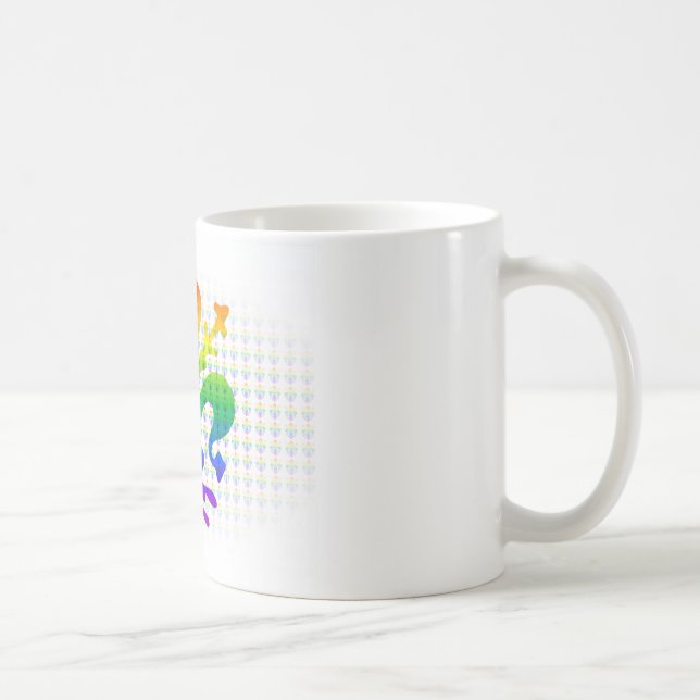 Rainbow Fleur-de-lis Kaffemugg (Höger)