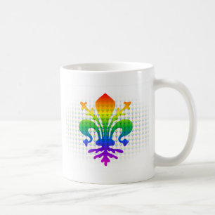 Rainbow Fleur-de-lis Kaffemugg