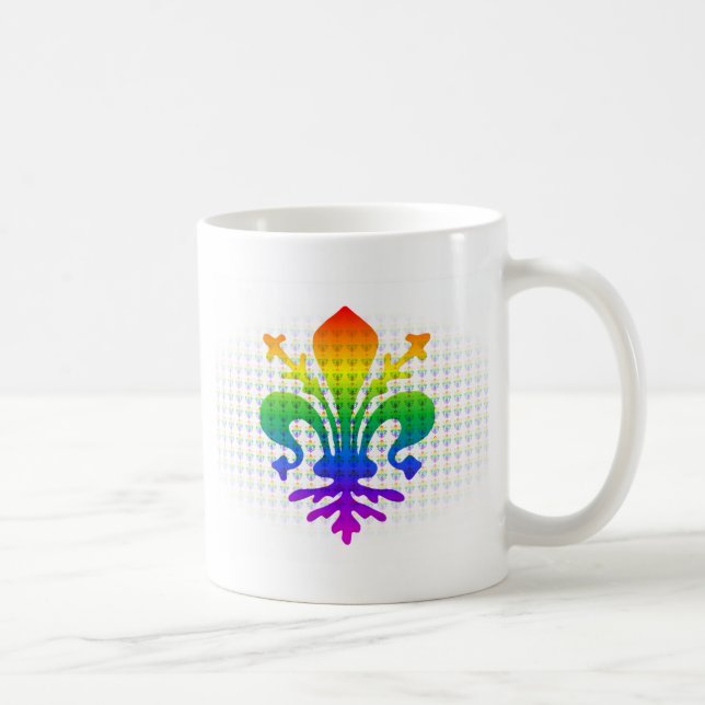 Rainbow Fleur-de-lis Kaffemugg (Höger)