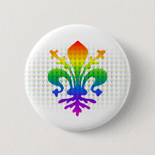 Rainbow Fleur-de-lis Knapp