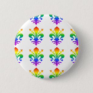 Rainbow Fleur-de-lis Knapp