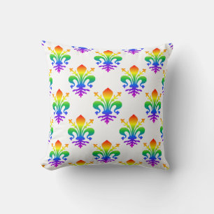 Rainbow Fleur-de-lis Kudde