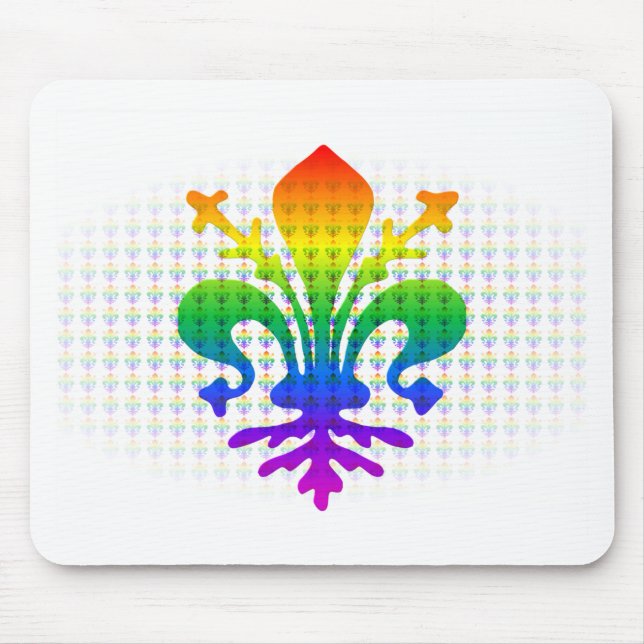 Rainbow Fleur-de-lis Musmatta (Framsidan)