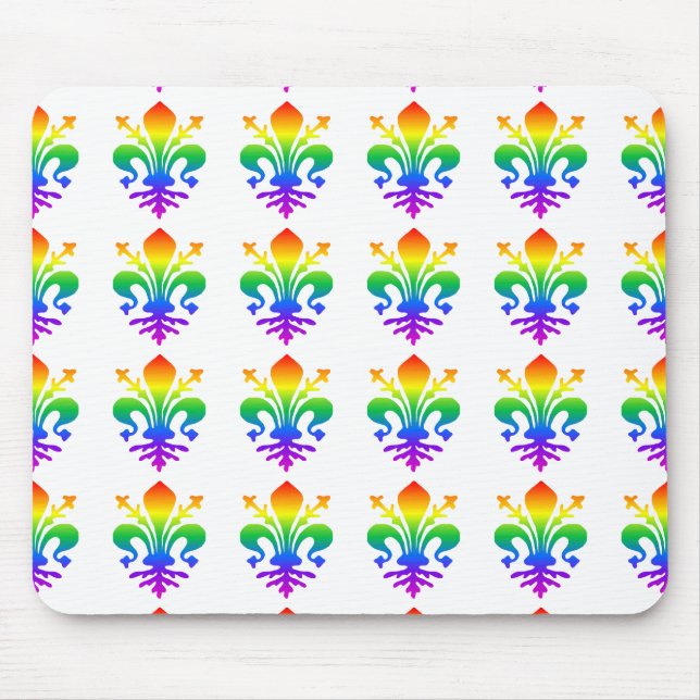 Rainbow Fleur-de-lis Musmatta (Framsidan)