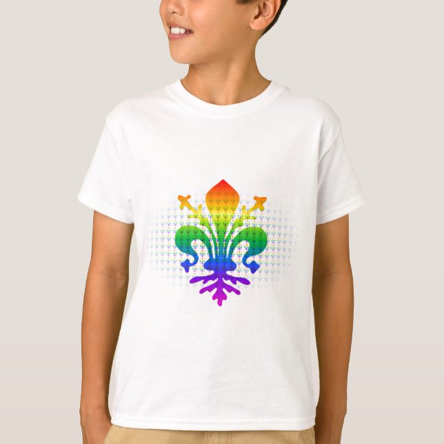 Rainbow Fleur-de-lis T-shirt (Framsida)