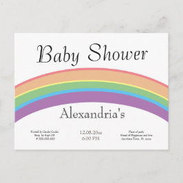 Rainbow Flicka eller Baby dusch party Vykort