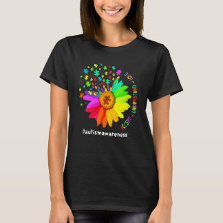 Rainbow Flower Autism Awareness Ingenious Asd T Shirt