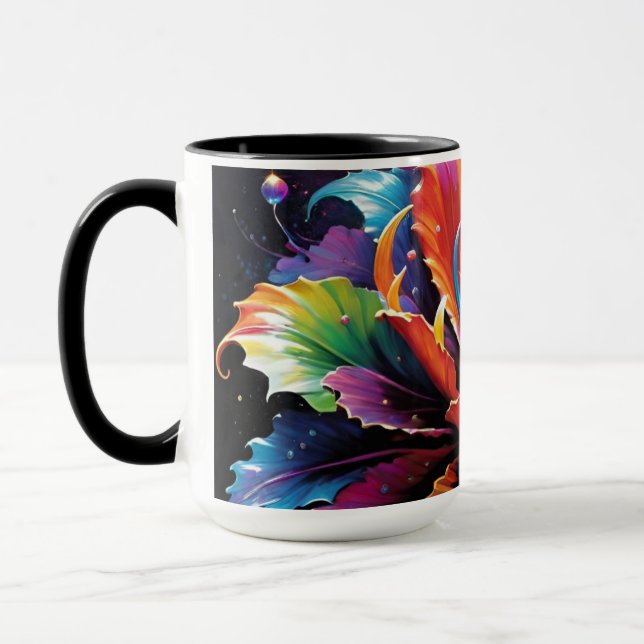 Rainbow Flower Coffee Mugg (Vänster)