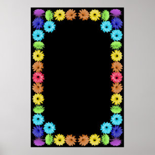 Rainbow Flower Gräns Poster
