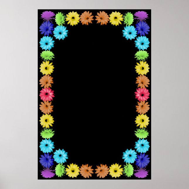 Rainbow Flower Gräns Poster (Framsidan)