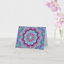 Rainbow Flower Mandala-mappat gratulationskort