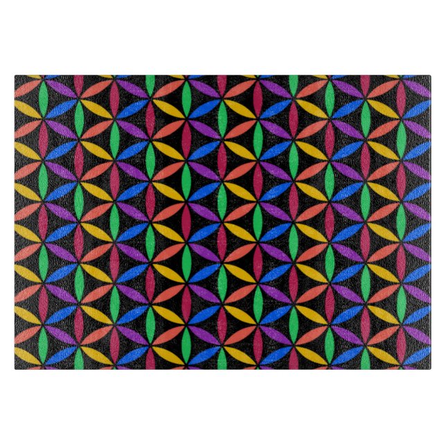 Rainbow Flower of Life Mönster (Framsidan)