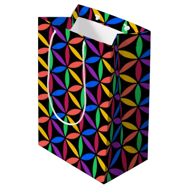 Rainbow Flower of Life Mönster (Baksidan Vinklad)