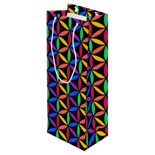 Rainbow Flower of Life Mönster (Baksidan Vinklad)