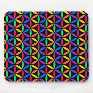 Rainbow Flower of Life Mönster Musmatta