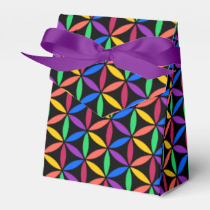 Rainbow Flower of Life Mönster Presentaskar