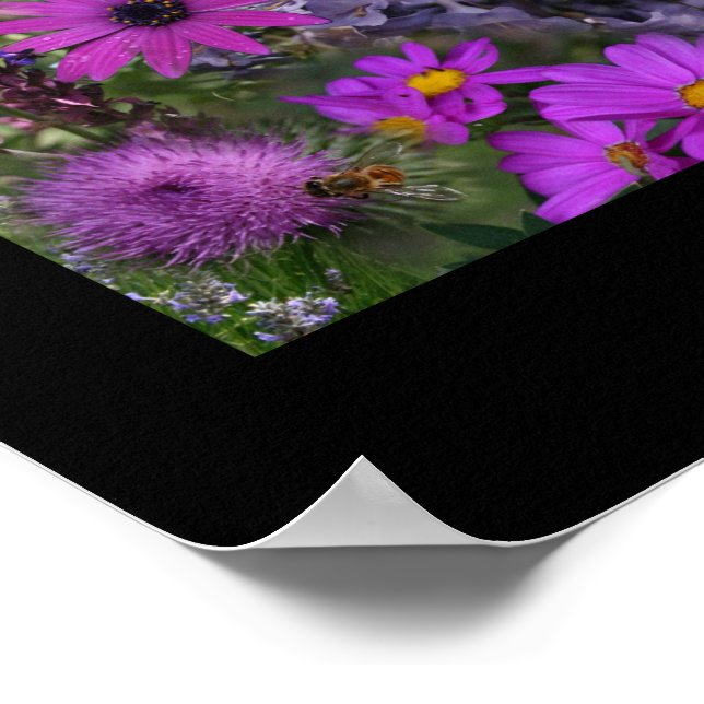 Rainbow Flower Photo Collage Poster (Hörn)