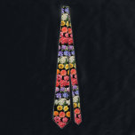 Rainbow Flowers Blommigt Neck Tie Slips<br><div class="desc">De här regnbågblommorna på en svart nacke är ett måste för din garderob. Moshiach nu!</div>