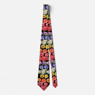 Rainbow Flowers Blommigt Neck Tie Slips