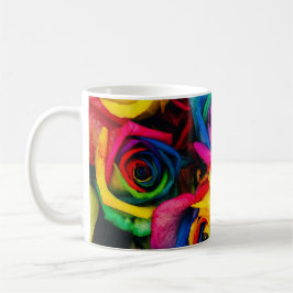 Rainbow Flowers Kaffemugg