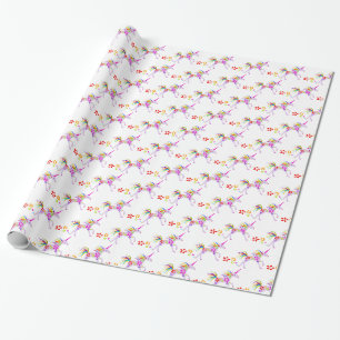 RAINBOW FLOWERS UNICORN VECTOR MÖNSTER PRESENTPAPPER