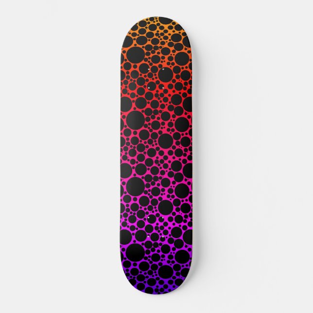 Rainbow Foam Black Mini Skateboard Bräda 18,5 Cm (Framsida)