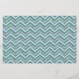 Rainbow Foil ZigZag Mönster Brevpapper