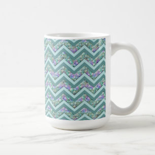 Rainbow Foil ZigZag Mönster Kaffemugg