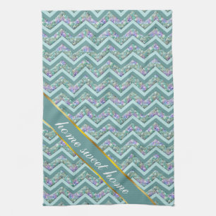Rainbow Foil ZigZag Mönster Kökshandduk