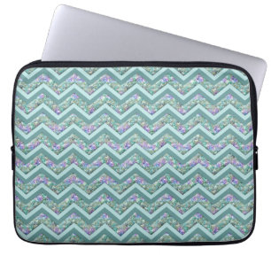 Rainbow Foil ZigZag Mönster Laptop Fodral