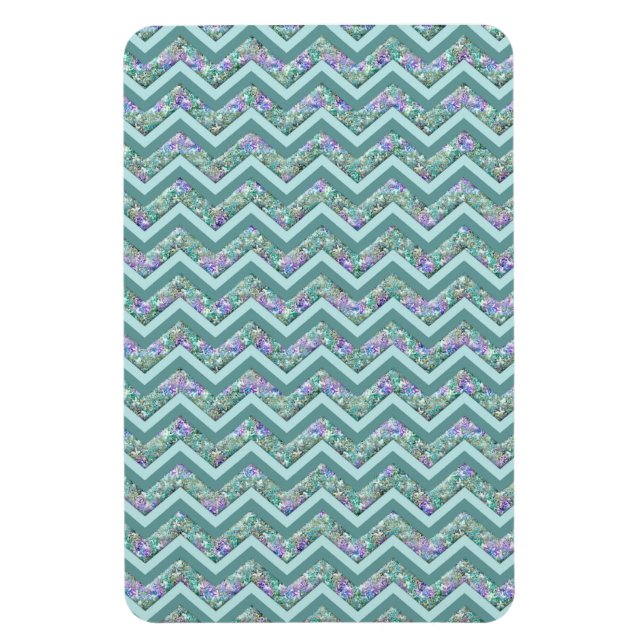 Rainbow Foil ZigZag Mönster Magnet (Vertikal)